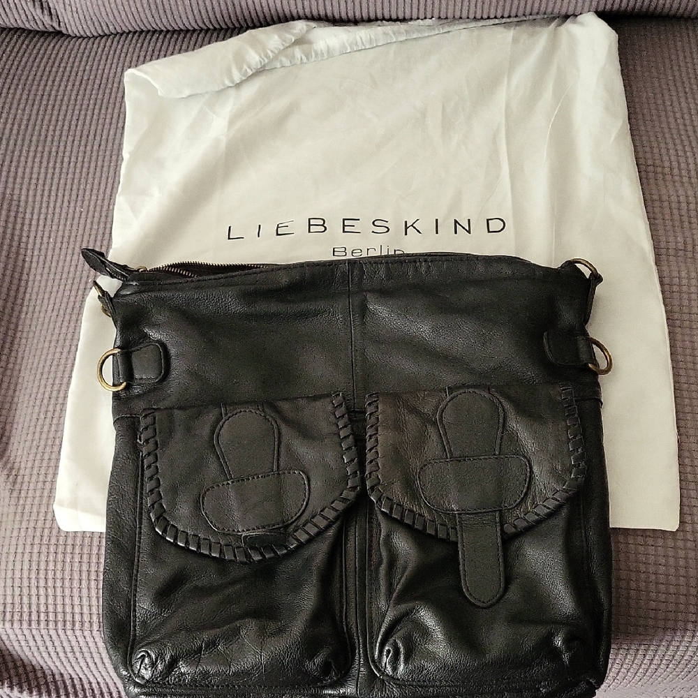 Liebeskind Black Leather Shoulder Bag